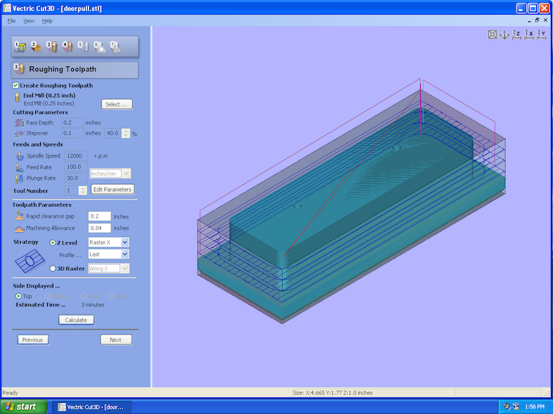 Toolpath example